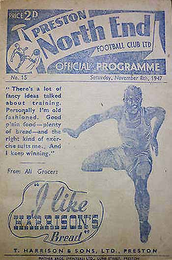 programme cover for Preston North End v Chelsea, 8th Nov 1947