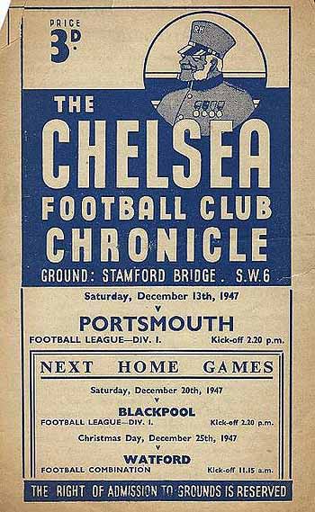 programme cover for Chelsea v Portsmouth, 13th Dec 1947