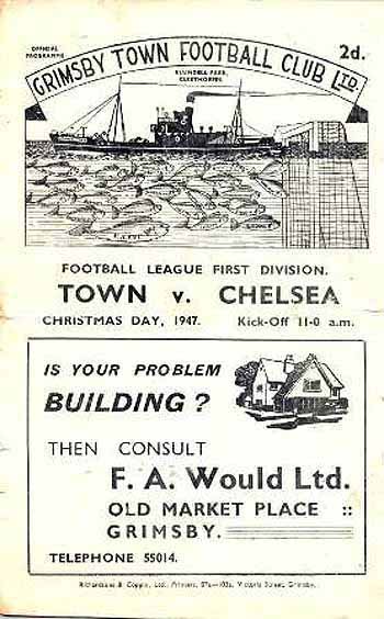 programme cover for Grimsby Town v Chelsea, 25th Dec 1947