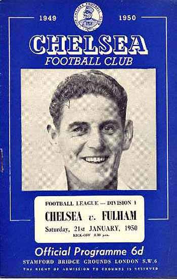 programme cover for Chelsea v Fulham, 21st Jan 1950