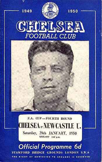 programme cover for Chelsea v Newcastle United, 28th Jan 1950