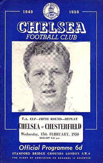 programme cover for Chelsea v Chesterfield Town, 15th Feb 1950