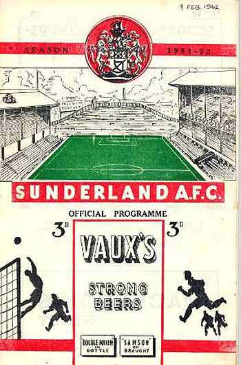 programme cover for Sunderland v Chelsea, 9th Feb 1952
