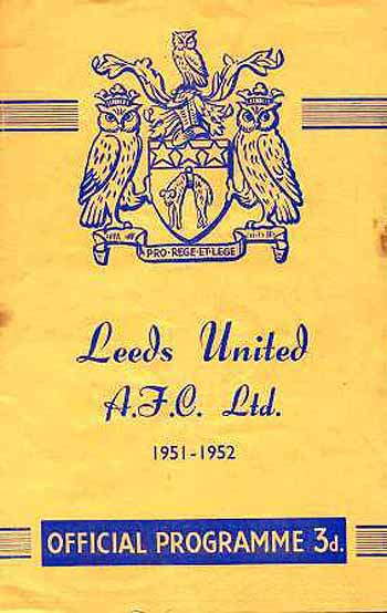 programme cover for Leeds United v Chelsea, Saturday, 23rd Feb 1952