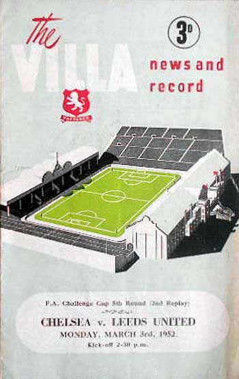 programme cover for Leeds United v Chelsea, 3rd Mar 1952