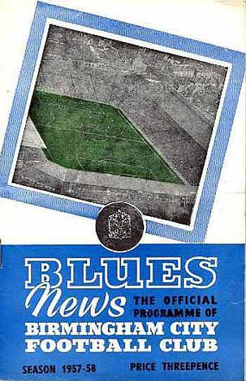 programme cover for Birmingham City v Chelsea, Saturday, 28th Dec 1957