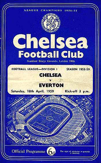 programme cover for Chelsea v Everton, 18th Apr 1959