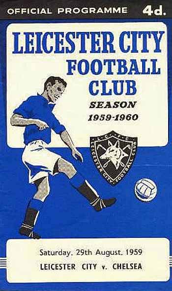 programme cover for Leicester City v Chelsea, 29th Aug 1959