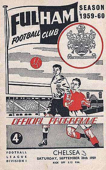 programme cover for Fulham v Chelsea, 26th Sep 1959