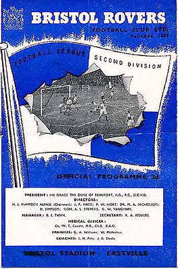 programme cover for Bristol Rovers v Chelsea, 28th Jan 1961