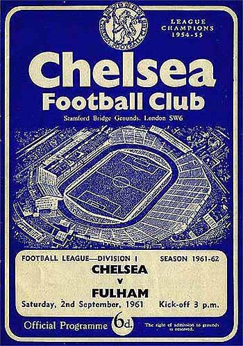 programme cover for Chelsea v Fulham, 2nd Sep 1961