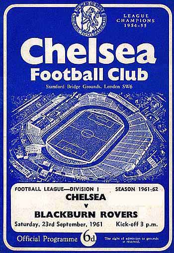programme cover for Chelsea v Blackburn Rovers, 23rd Sep 1961