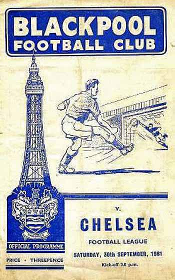 programme cover for Blackpool v Chelsea, 30th Sep 1961