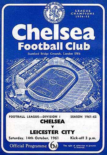 programme cover for Chelsea v Leicester City, 14th Oct 1961