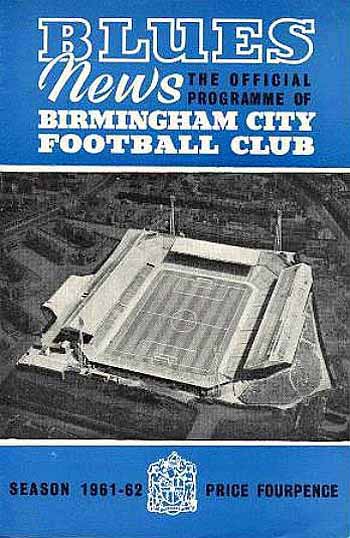 programme cover for Birmingham City v Chelsea, Saturday, 21st Oct 1961