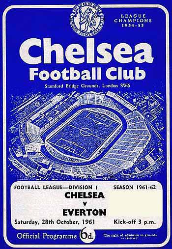 programme cover for Chelsea v Everton, 28th Oct 1961