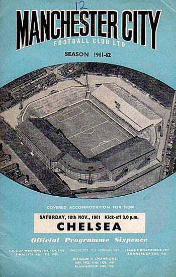 programme cover for Manchester City v Chelsea, Saturday, 18th Nov 1961