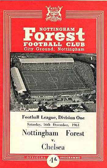 programme cover for Nottingham Forest v Chelsea, Saturday, 16th Dec 1961
