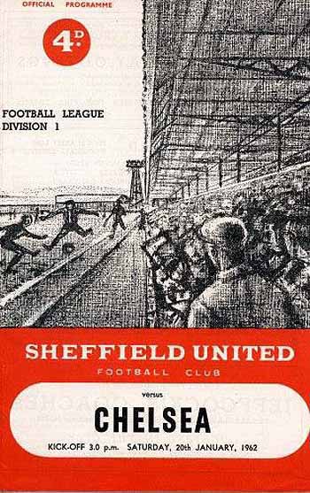 programme cover for Sheffield United v Chelsea, 20th Jan 1962
