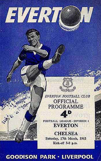 programme cover for Everton v Chelsea, 17th Mar 1962