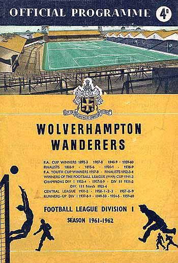 programme cover for Wolverhampton Wanderers v Chelsea, 23rd Apr 1962