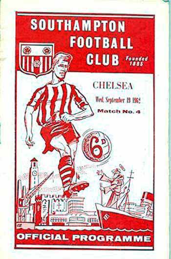 programme cover for Southampton v Chelsea, Wednesday, 19th Sep 1962