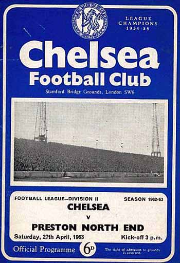 programme cover for Chelsea v Preston North End, 27th Apr 1963