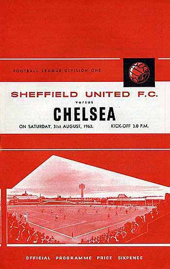 programme cover for Sheffield United v Chelsea, Saturday, 31st Aug 1963