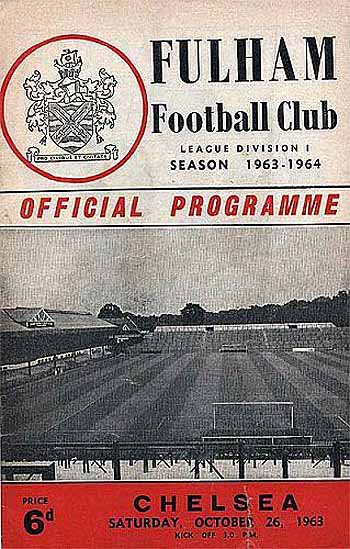 programme cover for Fulham v Chelsea, Saturday, 26th Oct 1963