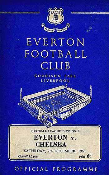 programme cover for Everton v Chelsea, 7th Dec 1963