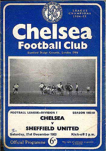 programme cover for Chelsea v Sheffield United, Saturday, 21st Dec 1963