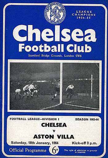 programme cover for Chelsea v Aston Villa, Saturday, 18th Jan 1964