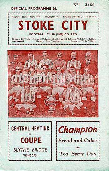programme cover for Stoke City v Chelsea, 4th Mar 1964