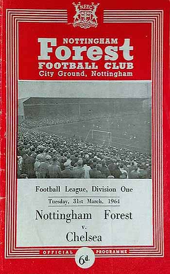 programme cover for Nottingham Forest v Chelsea, 31st Mar 1964