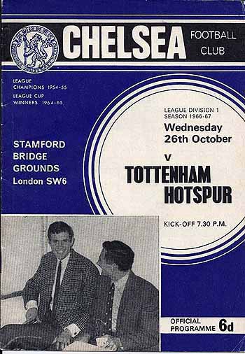 programme cover for Chelsea v Tottenham Hotspur, 26th Oct 1966