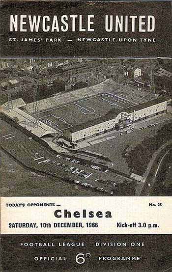 programme cover for Newcastle United v Chelsea, 10th Dec 1966