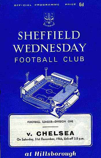 programme cover for Sheffield Wednesday v Chelsea, 31st Dec 1966