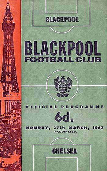 programme cover for Blackpool v Chelsea, 27th Mar 1967