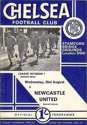 programme cover for Chelsea v Newcastle United, 23rd Aug 1967