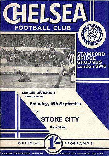 programme cover for Chelsea v Stoke City, 16th Sep 1967