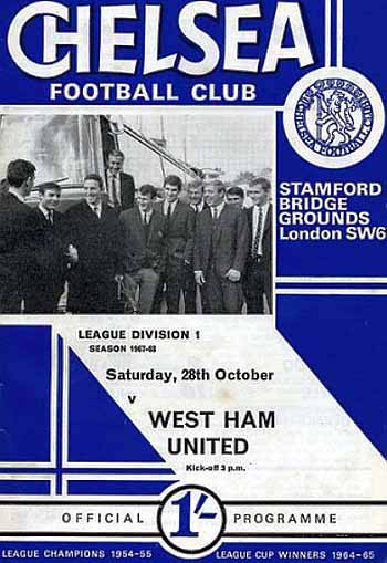 programme cover for Chelsea v West Ham United, 28th Oct 1967