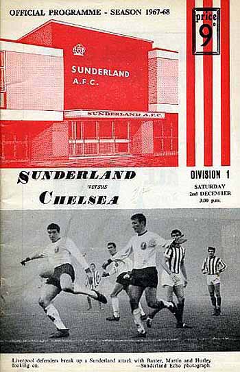 programme cover for Sunderland v Chelsea, 2nd Dec 1967