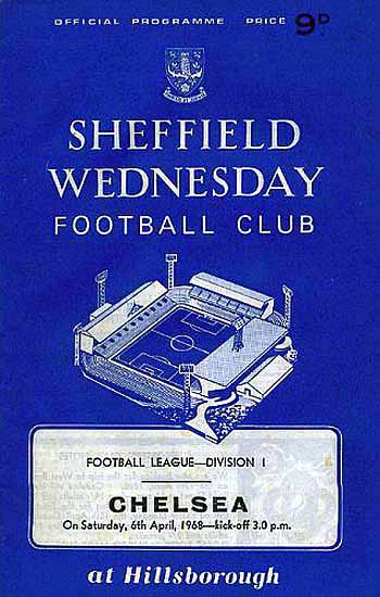 programme cover for Sheffield Wednesday v Chelsea, 6th Apr 1968