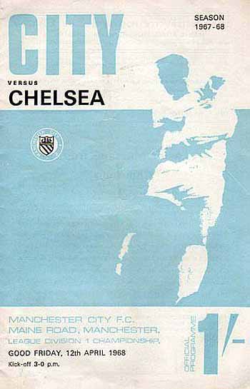programme cover for Manchester City v Chelsea, 12th Apr 1968