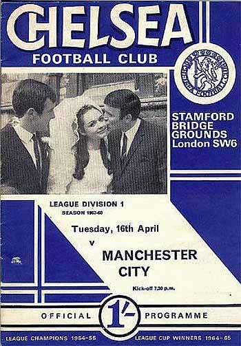 programme cover for Chelsea v Manchester City, 16th Apr 1968