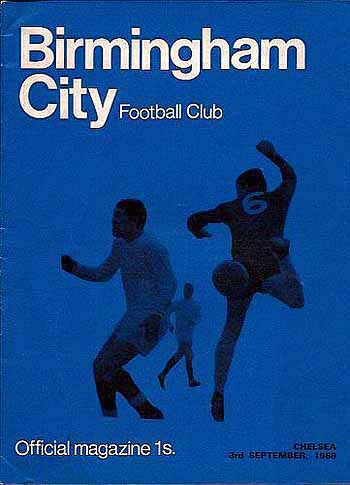 programme cover for Birmingham City v Chelsea, 3rd Sep 1968