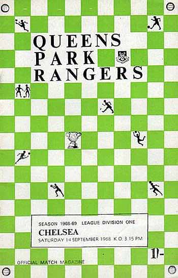 programme cover for Queens Park Rangers v Chelsea, 14th Sep 1968
