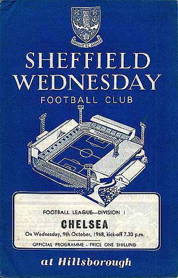 programme cover for Sheffield Wednesday v Chelsea, Wednesday, 9th Oct 1968