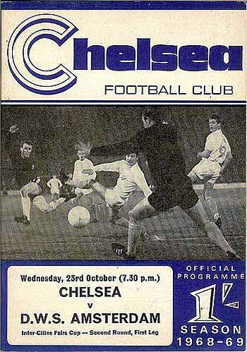 programme cover for Chelsea v D.W.S. Amsterdam, 23rd Oct 1968