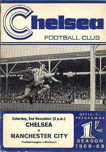 programme cover for Chelsea v Manchester City, 2nd Nov 1968